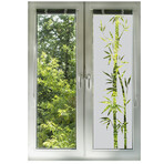 Exotic Bamboo Shower Door Sticker (49"H x 14"W)