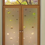 Little Bubbles Shower Door Sticker (28"H x 14"W)