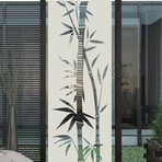 Exotic Bamboo Shower Door Sticker (49"H x 14"W)