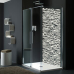 Tiger Skin Pattern Shower Door Sticker (47"H x 14"W)