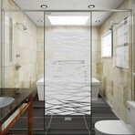Shower Door Sticker The Ocean (26"H x 14"W)