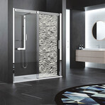 Tiger Skin Pattern Shower Door Sticker (47"H x 14"W)