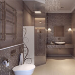 Seductive Curves Shower Door Sticker (47"H x 14"W)