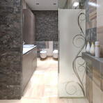 Seductive Curves Shower Door Sticker (47"H x 14"W)