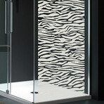 Tiger Skin Pattern Shower Door Sticker (47"H x 14"W)