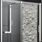 Tiger Skin Pattern Shower Door Sticker (47"H x 14"W)