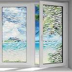 Tiger Skin Pattern Shower Door Sticker (47"H x 14"W)