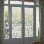 Tiger Skin Pattern Shower Door Sticker (47"H x 14"W)