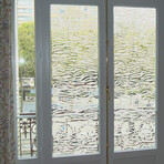 Tiger Skin Pattern Shower Door Sticker (47"H x 14"W)