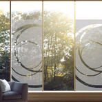 Shower Door Wall Decal Design Curves (37"H x 14"W)