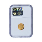 1855 $1 Gold Piece Type 2 // NGC Certified AU58 // Deluxe Collector's Pouch