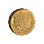 1855 $1 Gold Piece Type 2 // NGC Certified AU58 // Deluxe Collector's Pouch