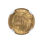 1915-S Panama Pacific $1 Gold Commemorative // NGC & CAC Certified MS64 // Wood Display Box