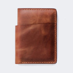 Laodikya XL // Vertical Wallet with Cash Pocket (Tobacco)