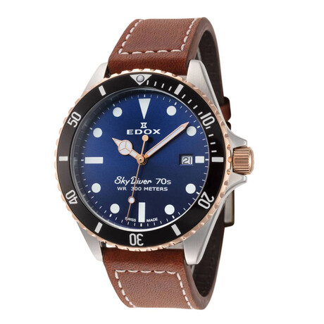 Edox Skydiver Quartz // 53017 357RNC BUI // New