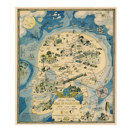 Map Showing Isle of Pleasure (20"H x 17.5"W (Original Size))