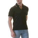 James Polo Shirt // Black Honeycomb (M)