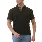 James Polo Shirt // Black Honeycomb (M)