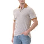 Jack Polo Shirt // Gray + Mustard (S)