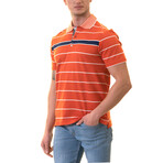 Jason Polo Shirt // Orange Striped (S)