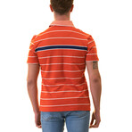 Jason Polo Shirt // Orange Striped (S)