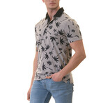 Leo Polo Shirt // Gray + Black Hawaiian (S)