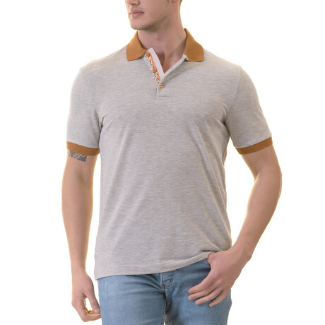 Jack Polo Shirt // Gray + Mustard (S)