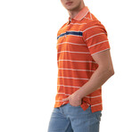 Jason Polo Shirt // Orange Striped (S)