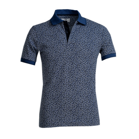 Daniel Polo Shirt // Medium Blue Floral (S)