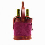 Napa Double Wine Tote // Merlot and Saddle