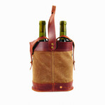 Napa Double Wine Tote // Field Tan and Saddle