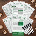 Yardzee + Farkle Scorecards 5 Pack + 5 Markers