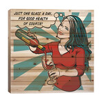 One Glass A Day by James Lee (26"H x 26"W x 1.5"D)