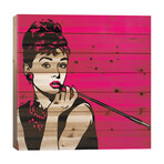 Audrey Hepburn Pink by James Lee (26"H x 26"W x 1.5"D)