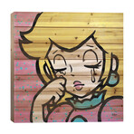 Crying Princess Peach (Roy Lichtenstein Satire) by MR BABES (26"H x 26"W x 1.5"D)
