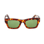 Salvatore Ferragamo Unisex Square Sunglasses // Tortoise + Green