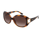 Salvatore Ferragamo Women's Oversized Sunglasses // Tortoise + Brown Gradient