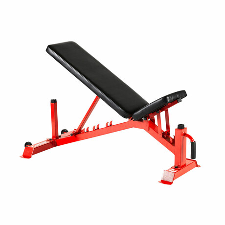 Adjustable Utility Weight Bench (Red + Black)