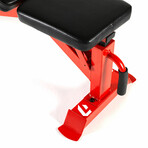 Adjustable Utility Weight Bench (Red + Black)