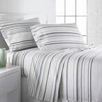 Coastal Stripes Sheet Set // Coastal Gray (California King)