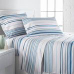 Coastal Stripes Sheet Set // Coastal Blue (California King)