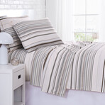 Coastal Stripes Sheet Set // Coastal Taupe (California King)