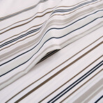 Coastal Stripes Sheet Set // Coastal Taupe (California King)