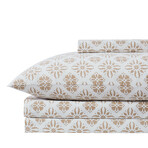 Aztec Dreams Extra Deep Pocket Cotton Sheet Set // Aztec Dreams Taupe // Full