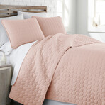 Southshore Essentials Quilt Set // Pastel Pink (King / California King)