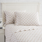 Aztec Dreams Extra Deep Pocket Cotton Sheet Set // Aztec Dreams Taupe // Full