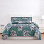 Flora Duvet Cover Set // Flora Green (King / California King)