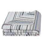 Coastal Stripes Oversized Quilt Sets // Coastal Stripe Gray (King / California King)