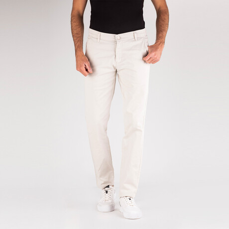 Slit Pocket Chino Pants // Beige (31WX34L)