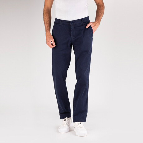 Slit Pocket Chino Pants // Navy (31WX34L)